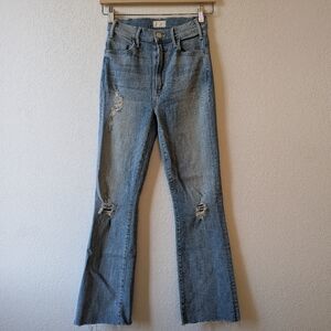 Mother Hustler Ankle Fray Jeans Written In The Sand Size 24